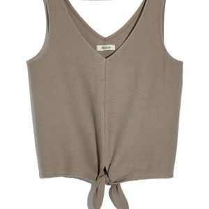 Madewell Texture & Thread Tie-Front Tank
